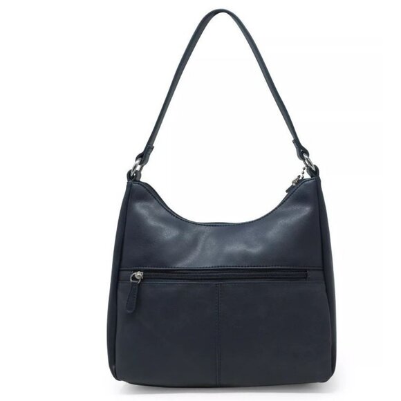 GIANI BERNINI Nappa Classic leather women's hobo shoulder bag - Navy Blue - Picture 9 of 10